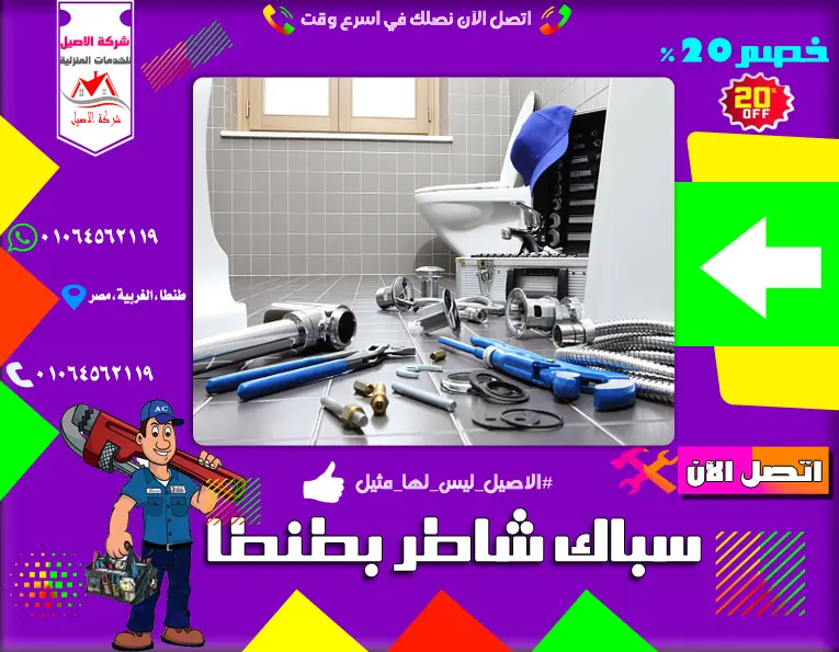 سباك شاطر بطنطا
